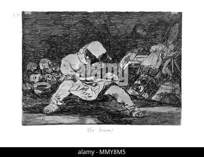 . Los Desatres de la Guerra est un ensemble de 80 gravures aquatintes créé par Francisco Goya dans les années 1810. 68 : Plaque Que locura ! (Quelle folie !) . 1810s. Francisco Goya (1746-1828) Noms alternatifs Francisco Goya Lucientes, Francisco de Goya y Lucientes, Francisco José Goya Lucientes Description l'espagnol, peintre, graveur, lithographe, graveur et aquafortiste Date de naissance/décès 30 Mars 1746 16 avril 1828 Lieu de naissance/décès Fuendetodos Bordeaux lieu de travail Madrid, Saragosse, Bordeaux contrôle d'autorité : Q5432 : VIAF ?54343141 ISNI : ?0000 0001 2280 1608 ULAN : ?500118936 RCAC : ?n79003363 Banque D'Images