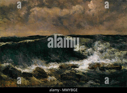 L'onde. Entre 1869 et 1870. Gustave Courbet - la vague - WGA5517 Banque D'Images