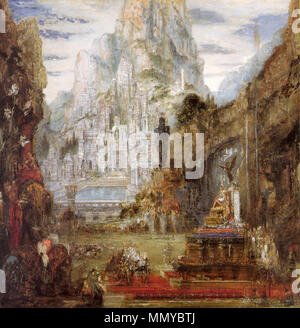 . Anglais : représente la victoire d'Alexandre le Grand sur le roi Porus dans 326 BC le triomphe d'Alexandre le Grand. Entre 1873 et 1890. Gustave Moreau - le triomphe d'Alexandre le Grand - WGA16204 Banque D'Images