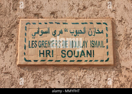 Les Greniers de Moulay Ismail Banque D'Images