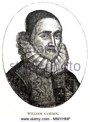 William Camden 1551 - 1623, était un historien, antiquaire, et Herald, topographe, mieux connu comme auteur de Britannia, la première enquête de chorographical les îles de Grande-Bretagne et d'Irlande, et les Annales, le premier compte rendu historique détaillé du règne d'Elizabeth I d'Angleterre, antique illustration de 1898 Banque D'Images