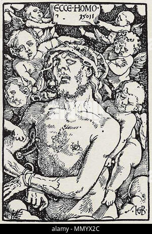 . Deutsch : Schmerzensmann Technik : Holzschnitt, masse : 12,5 × 8,5 cm, Sammlung : Staatliche Kunstsammlungen Dresden, Kupferstich-Kabinet . 1511. Hans Baldung (-1545) Hans Baldung Grien Autres noms, nom de naissance : Hans Grien Description peintre allemand Date de naissance/décès entre 1484 et 1485 Septembre 1545 Lieu de naissance/décès Schwäbisch Gmünd Strasbourg lieu de travail de contrôle d'autorité de Nuremberg : Q164696 : VIAF ?22150893 ISNI : ?0000 0001 2123 5974 ULAN : ?500024290 RCAC : ?n50017621 NLA : ?36195434 Hans Baldung Grien Schmerzensmann WorldCat Banque D'Images