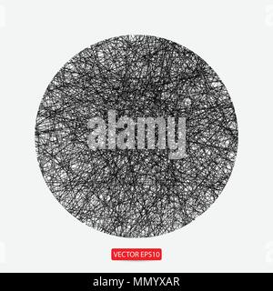 Bannière fond abstrait lignes chaotiques aléatoires motif géométrique Illustration de Vecteur