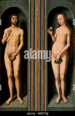Adam et Eve. vers 1485. Hans Memling - Adam et Eve - WGA14923 Banque D'Images