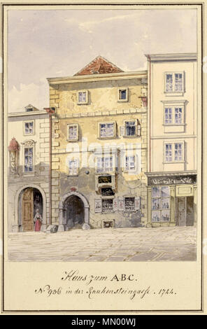 . Deutsch : Das Haus Zum ABC dans der Rauhensteingasse (Wien), Konskriptionsnummer 936 (heute ca. N° 8). Sammlung : Albertina, vienne l'Anglais : l'ABC de la maison Rauhensteingasse (Vienne). Collection : Albertina, Vienne . Entre 1841 et 1851. Rudolf Moritz Leybold Alternative Names Moritz Description Leybold, peintre autrichien copperplate graveur et lithographe Date de naissance/Décès 10 Août 1806 / 1806 13 avril 1857 / 1857 Lieu de naissance/décès Vienne Vienne contrôle d'autorité : Q20658520 : VIAF ?226764415 GND : ?1019353171 maison ABC, Vienne Banque D'Images