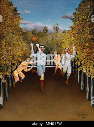 Anglais : Les joueurs de football . 1908. Henri Rousseau - Les joueurs de football Banque D'Images