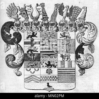 . Deutsch : Wappen des Herzogtums Sachsen-Merseburg . 1751. Herzog Sachsen-Merseburg inconnu Banque D'Images