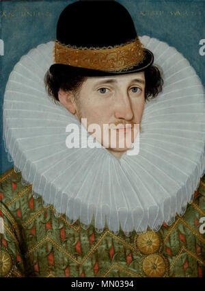 . Anglais : Portrait de Edward Talbot, 8ème Comte de Shrewsbury. Edward Talbot. 1586. Hieronimo Custodis Edward Talbot, Comte de Shrewsbury 1586 Banque D'Images