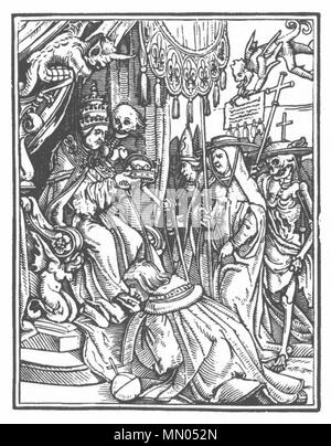 . Peintre et dessinateur allemand Holbein Danse Macabre 6 Banque D'Images