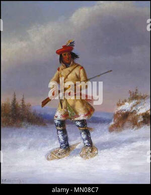 . Trappeur indien avec plumes rouge Cap en hiver. vers 1860. Cornelius Krieghoff (1815-1872) Noms alternatifs Cornelius David Krieghoff peintre canadien Description Date de naissance/Décès 19 Juin 1815 8 avril 1872 Lieu de naissance/décès Amsterdam Chicago lieu de travail Modèle:Birkenfeld, Düsseldorf (vers 1830), Rotterdam, New York City (1836), Etats-Unis d'Amérique (1837-1840), Paris (1840-1846), Montréal (1846), Québec (1853-....), l'Allemagne et l'Italie (1854-1855), le Canada (1855-1863), l'Europe (1863-1868), Chicago (1868-1872) contrôle d'autorité : Q1133777 : VIAF ?419 Banque D'Images
