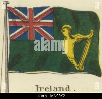 . Anglais : l'Irlande. Johnson's carte nouvelle des emblèmes nationaux, 1868.jpg Johnson dans les tableau des emblèmes nationaux. Imprimer montrant les drapeaux de divers pays, ceux effectués par les navires, et les "signaux pour pilotes.' dans le coin supérieur gauche est le 'United States' 37 étoiles, dans le coin supérieur droit est le 'Royal Standard du Royaume-Uni Grande-bretagne & Irlande' ; dans le coin inférieur gauche est le standard 'russe' et dans le coin en bas à droite est la "Norme Française.' Les drapeaux sur cette page diffèrent légèrement de celles sur une autre feuille no 4 [haut] et [5] en haut à droite. . 1868. Alvin J Banque D'Images