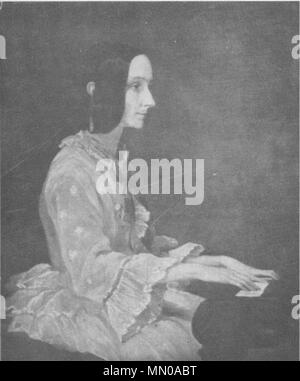 . Anglais : Peinture de Ada Lovelace au piano en 1852 par Henry Phillips. Alors qu'elle était en grande souffrance à l'époque, elle s'assit pour la peinture comme le père, Thomas Phillips, Phillips avait peint le père d'Ada, Lord Byron. . 1852. Henry Phillips (1820-1868), fils de Thomas Phillips Ada Lovelace en 1852 Banque D'Images