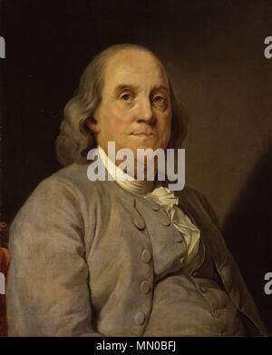 Portrait de Benjamin Franklin. 1778. Benjamin Franklin par Joseph Siffrein Duplessis Banque D'Images