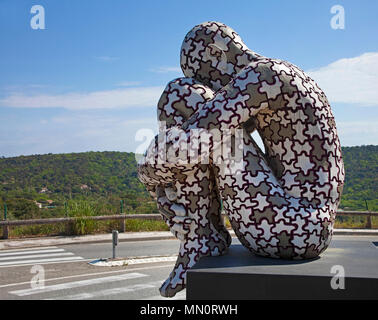 Rabarama sculpture au village de Gassin, Côte d'Azur, département du Var, Provence-Alpes-Côte d'Azur, France Sud, France, Europe Banque D'Images