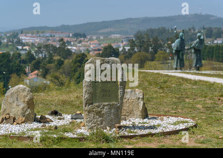 Année Spain-Japan double quatre cents ans de relations. Saint Jacques de Compostelle du Monte do Gozo à la fin du chemin de St Jacques, Galice, S Banque D'Images