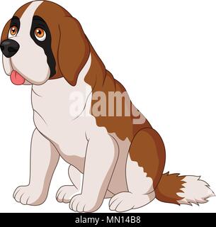 Race de chien Saint Bernard Illustration de Vecteur