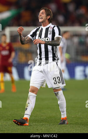 Stadio Olimpico, Rome, Italie. 13 mai, 2018. Serie A Football, Roma et la Juventus, Federico Bernardeschi de Juventus lance un appel à l'arbitre : Action Crédit Plus Sport/Alamy Live News Banque D'Images