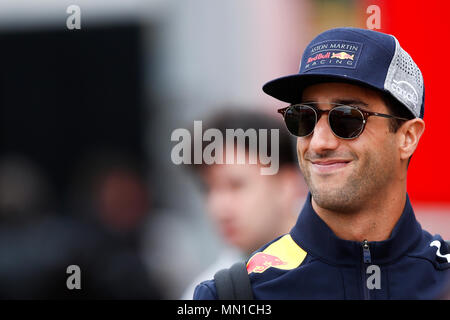 Barcelone, Espagne. 13 mai, Circuit de Barcelone, Barcelone, Espagne ; espagnol Grand Prix de Formule 1, dimanche ; Daniel Ricciardo de RedBull Racing rrives au paddock Crédit : Action Plus de Sports/Alamy Live News Banque D'Images