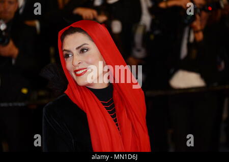 Cannes, France. 12 mai, 2018. CANNES, FRANCE - 12 mai : l'actrice Behnaz Jafari assiste à la projection de '3 faces (Se Rokh) lors de la 71e assemblée annuelle du Festival du Film de Cannes au Palais des Festivals le 12 mai 2018 à Cannes, France. Credit : Frederick Injimbert/ZUMA/Alamy Fil Live News Banque D'Images