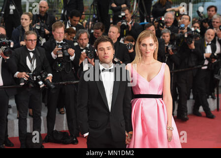 Cannes, France. 13 mai, 2018. 13 mai 2018 - Cannes, France : Chiara Ferragni, Federico Leonardo Lucia aka Fedez assister à la débrouiller premiere pendant la 71e festival de Cannes. Credit : Idealink Photography/Alamy Live News Banque D'Images