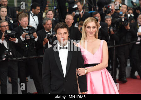 Cannes, France. 13 mai, 2018. 13 mai 2018 - Cannes, France : Chiara Ferragni, Federico Leonardo Lucia aka Fedez assister à la débrouiller premiere pendant la 71e festival de Cannes. Credit : Idealink Photography/Alamy Live News Banque D'Images