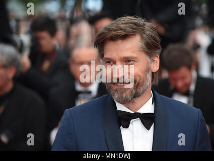 Cannes, France. 13 mai, 2018. 13 mai 2018 - Cannes, France : Nikolaj Coster-Waldau assiste à la débrouiller premiere pendant la 71e festival de Cannes. Credit : Idealink Photography/Alamy Live News Banque D'Images