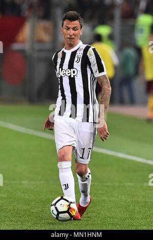 Rome, Italie. 13 mai, 2018. Serie A Football Roma vs Juventus-Rome 13-mai-2018 Mario Mandzukic dans l'photo photographe01 Photo Credit : agence photo indépendante/Alamy Live News Banque D'Images