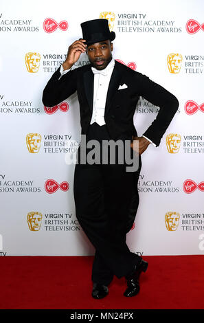 Ore Oduba dans la salle de presse à la Vierge PLAT British Academy Television Awards 2018 s'est tenue au Royal Festival Hall, Southbank Centre, Londres. Banque D'Images