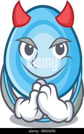 Masque à oxygène diable mascot cartoon Illustration de Vecteur