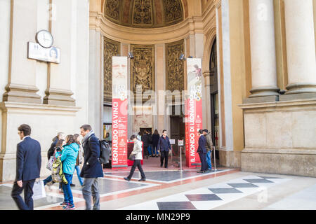 Milan, mars 2018 : Léonard De Vinci Musée dans la Piazza della Scala, sur Mars 2018 à Milan, Italie Banque D'Images