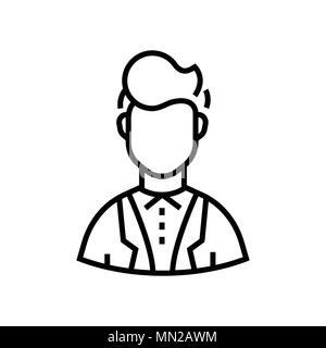 Ligne d'affaires - icône isolé simple design Illustration de Vecteur