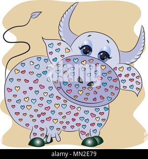 Cute cartoon vache Illustration de Vecteur