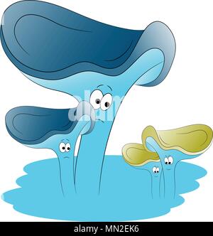 Magic cartoon mushroom Illustration de Vecteur