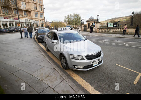 Bath and North East Somerset taxi rank sur grand parade orangeraie baignoire England UK Banque D'Images