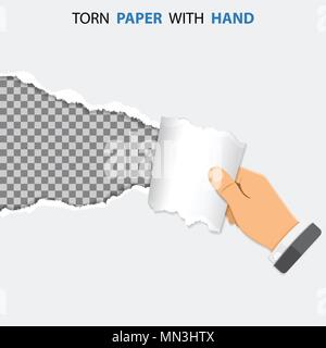 Trou déchiré sur papier Illustration de Vecteur