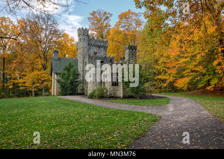 Squire's Castle est une coquille d'un bâtiment situé dans le Nord grand chagrin Réservation de la Cleveland Metroparks en Willoughby Hills, Ohio. Banque D'Images