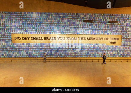 11 septembre National Memorial & Museum de l'intérieur, le centre-ville de New York City, USA Banque D'Images