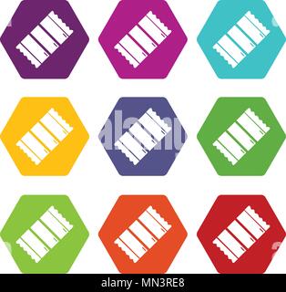 Icons set chocolat vecteur 9 Illustration de Vecteur