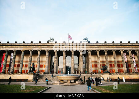 Berlin, Allemagne 15 Février 2018 : Vieux musée ou Altes Museum. Musée d'art à Berlin sur l'île musée de l'architecture néoclassique de style. Banque D'Images