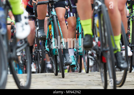 Lincoln, Royaume-Uni. 14 mai 2018. Grand Prix Lincoln Women's Race 2018 1, Rebecca Durrell, histoire de la course 2:41:17 2 Anna, Henderson, équipe-Cycle OnForm 3 Nicola, Juniper, CNM - Biemme - Crédit d'Echelon : Phil Crow/Alamy Live News Banque D'Images