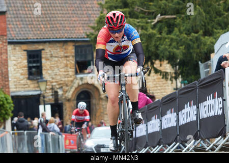 Lincoln, Royaume-Uni. 14 mai 2018. Grand Prix Lincoln Women's Race 2018 1, Rebecca Durrell, histoire de la course 2:41:17 2 Anna, Henderson, équipe-Cycle OnForm 3 Nicola, Juniper, CNM - Biemme - Crédit d'Echelon : Phil Crow/Alamy Live News Banque D'Images