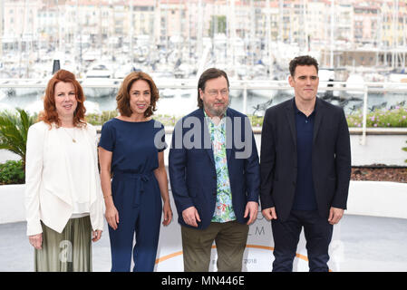 14 mai 2018 - Cannes, France : (L-R) Siobhan Fallon Hogan, Sofie Grabol, Lars Von Trier, Matt Dillon assister à la 'la maison que Jack construit' photocall au cours de la 71e festival de Cannes. Banque D'Images