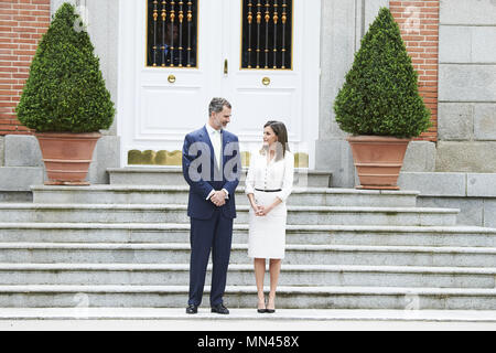 Madrid, Madrid, Espagne. 14 mai, 2018. Le roi Felipe VI d'Espagne, la Reine Letizia d'Espagne assister à un déjeuner officiel à Zarzuela Palace le 14 mai 2018 à Madrid, Espagne Crédit : Jack Abuin/ZUMA/Alamy Fil Live News Banque D'Images