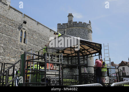 Windsor, Royaume-Uni. 14 mai 2018. Les préparatifs du mariage royal à Windsor Credit : Amanda rose/Alamy Live News Banque D'Images