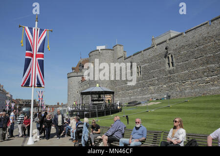 Windsor, Royaume-Uni. 14 mai 2018. Les préparatifs du mariage royal à Windsor Credit : Amanda rose/Alamy Live News Banque D'Images