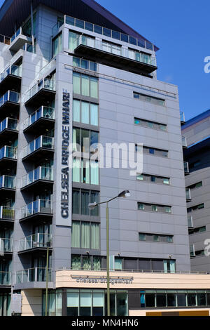 Appartements de luxe à Chelsea Bridge Wharf, London, UK Banque D'Images