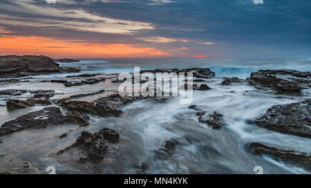 Prise à Norah Head, une pointe sur la côte centrale, New South Wales, Australie Banque D'Images