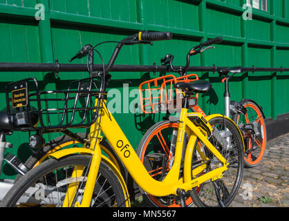 L'OFO adossé à Alibaba régime de location de vélos est quitter Londres parmi les préoccupations de son avenir Banque D'Images