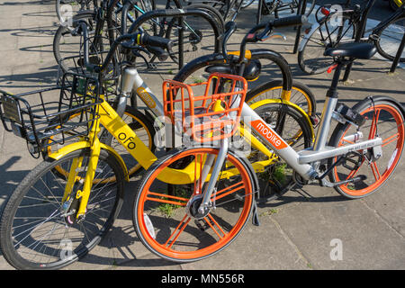 L'OFO adossé à Alibaba régime de location de vélos est quitter Londres parmi les préoccupations de son avenir Banque D'Images