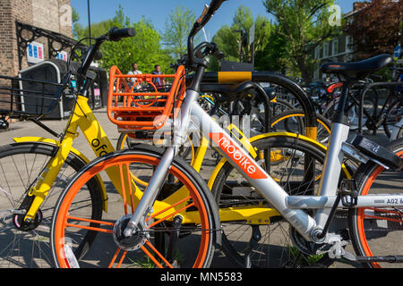 L'OFO adossé à Alibaba régime de location de vélos est quitter Londres parmi les préoccupations de son avenir Banque D'Images